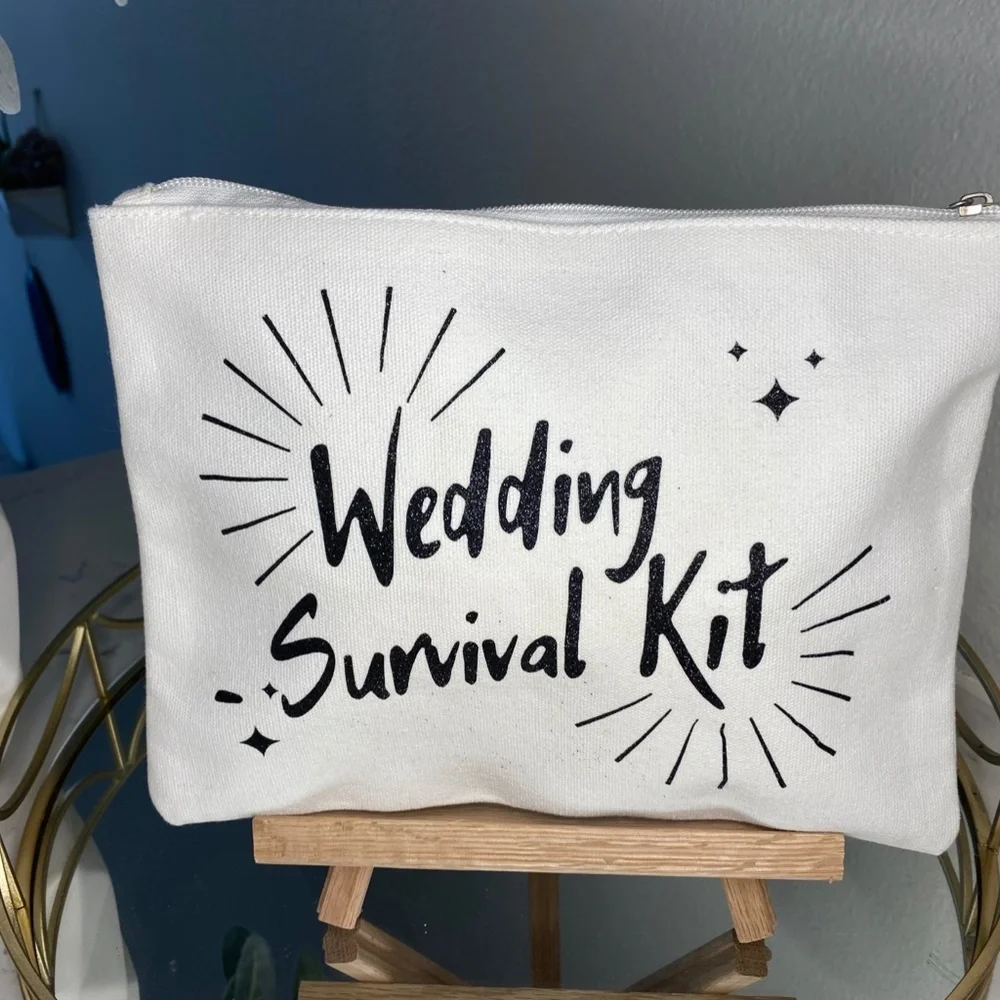 Wedding Survival Kit Canvas Pouch